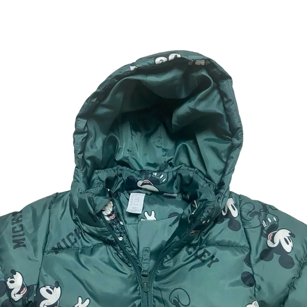 Mickey Mouse Pattern Puffer Jacket H&M  Size 2T